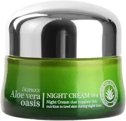 Deoproce Aloe Vera Oasis Night Cream крем для лица ночной питательный с алоэ вера