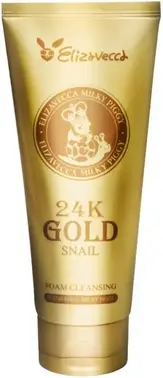 Elizavecca 24k Gold Snail Cleansing Foam пенка для умывания с муцином улитки и золотом