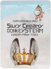 Elizavecca Silky Creamy Donkey Steam Cream Mask тканевая маска с паровым кремом на основе ослиного молока