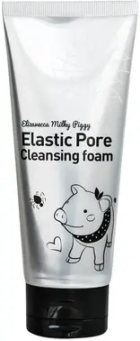 Elizavecca Milky Piggy Elastic Pore Cleansing Foam пенка-маска с древесным углем для очищения и сужения пор