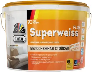 Dufa Retail Superweiss Plus акриловая глубокоматовая краска белоснежная стойкая