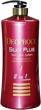 Deoproce Silky Plus Hair Clinic System 2 in 1 Shampoo шампунь-бальзам 2 в 1 для окрашенных волос