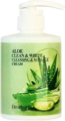 Deoproce Aloe Clean & White Cleansing & Massage Cream крем для тела очищающий массажный с экстрактом алоэ