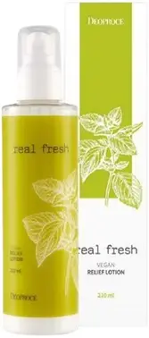 Deoproce Real Fresh Vegan Relief Lotion освежающий лосьон для лица с растительными экстрактами