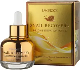 Deoproce Snail Recovery Brightening Ampoule сыворотка на основе муцина улитки