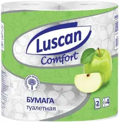 Luscan Comfort бумага туалетная с ароматом яблока