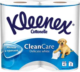 Kleenex Clean Care Delicate White бумага туалетная