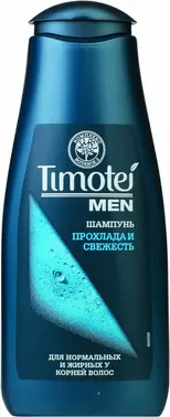 Тимотей Men Прохлада и Свежесть шампунь для нормальных и жирных у корней волос