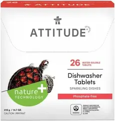 Attitude Dishwasher Tablets Sparkling Dishes таблетки для посудомоечных машин