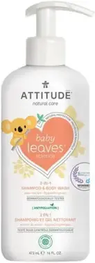 Attitude Baby Leaves Science Shampoo & Body Wash Pear Nectar шампунь-гель детский для волос и тела 2 в 1