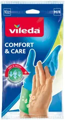 Перчатки с кремом для чувствительной кожи рук Vileda Comfort & Care