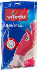 Перчатки с внутренним хлопковым напылением Vileda Universal