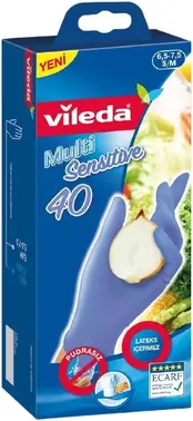 Перчатки нитриловые одноразовые Vileda Multi Sensitive