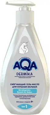 Aqa Baby Dermika Шаг 1 гель-масло для купания малыша 0+ смягчающее