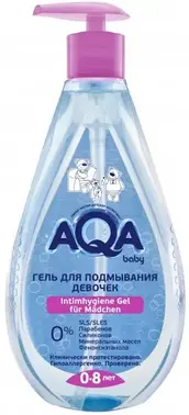 Aqa Baby гель для подмывания девочек от 0 до 8 лет