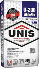Юнис U-200 Whiteflex высокопластичная клеевая смесь 2 в 1 клей + затирка