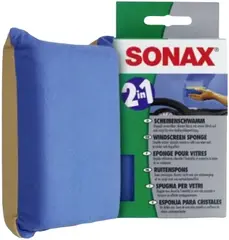 Губка для стекла 2 в 1 Sonax Windscreen Sponge
