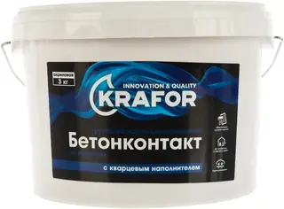 Крафор Бетон-контакт грунтовка водно-дисперсионная с кварцевым наполнителем
