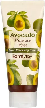 Farmstay Avocado Premium Pore Deep Cleansing Foam очищающая пенка для умывания с экстрактом авокадо