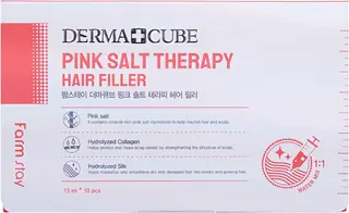 Farmstay Derma Сube Pink Salt Therapy Hair Filler набор (укрепляющий филлер для волос с розовой солью)
