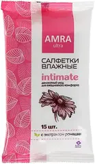 Amra Intimate с Экстрактом Ромашки салфетки влажные для интимной гигиены