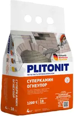 Плитонит Суперкамин Огнеупор раствор с армирующими термостойкими волокнами