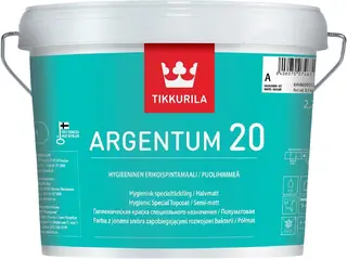 Тиккурила Argentum 20 гигиеническая краска специального назначения полуматовая