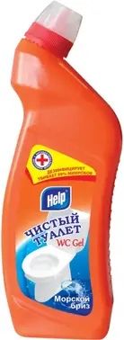 Help WC Gel Чистый Туалет Морской Бриз чистящее средство