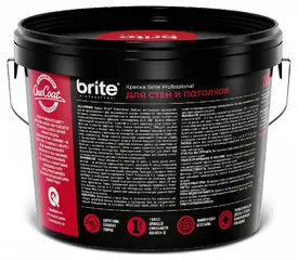 Brite Professional One Coat краска для стен и потолков суперукрывистая