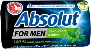 Абсолют For Men Лемонграсс и Мята мыло туалетное антибактериальное