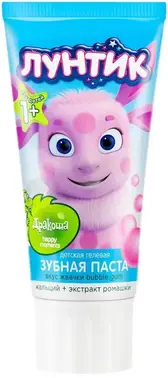 Дракоша Bubble Gum Кальций+Экстракт Ромашки паста зубная детская