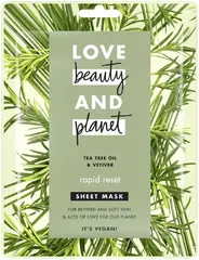 Love Beauty and Planet Tea Tree Oil & Vetiver тканевая маска для лица