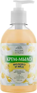 Русские Травы Молоко и Мед крем-мыло увлажняющее
