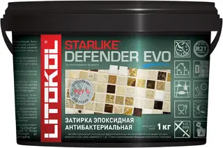 Литокол Starlike Defender Evo эпоксидная затирка антибактериальная