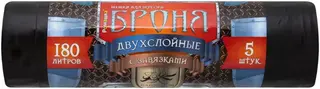 Ромашка Броня мешки для мусора двухслойные с завязками и ароматом ванили