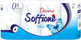 Soffione Decoro Blue бумага туалетная
