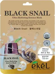 Ekel Black Snail Ultra Hydrating Essence Mask маска тканевая интенсивно восстанавливающая для лица