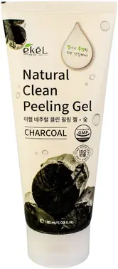 Ekel Natural Clean Peeling Gel Charcoal пилинг-скатка деликатный балансирующий для лица