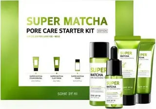 Some by Mi Super Matcha Pore Care Starter Kit набор (тонер + сыворотка + маска + гель)