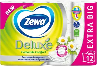 Zewa Deluxe Camomile Comfort бумага туалетная