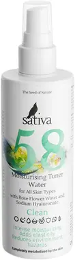 Sativa №58 Rose Flowers Water & Sodium Hyaluronate тоник для лица увлажняющий