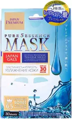 Japan Gals Premium Pure 5 Essence Mask маска для лица c тремя видами гиалуроновой кислоты