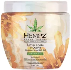 Hempz Fresh Fusion Citrine Crystal & Quartz Herbal Желтый Кварц скраб интенсивный для тела с мерцающим эффектом