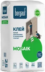 Bergauf Mosaik клей белый для мозаики и прозрачной плитки универсальный
