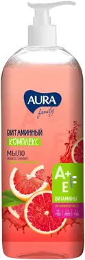 Aura Family Витаминный Комплекс Грейпфрут и Зеленый Чай мыло жидкое семейное