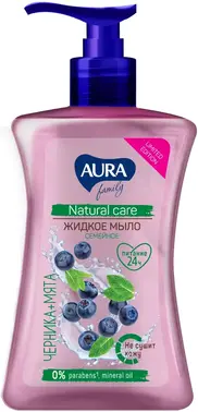 Aura Family Natural Care Черника+Мята мыло жидкое семейное