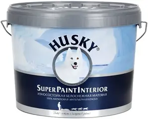Хаски Super Paint Interior краска износостойкая матовая 100% акриловая интерьерная