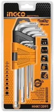 Ingco Industrial Hex Long набор шестигранников с шаром