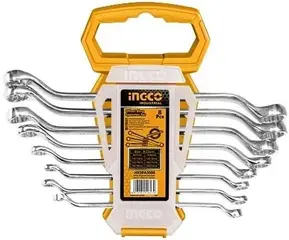 Ingco Industrial набор накидных изогнутых ключей