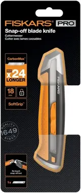 Fiskars Carbonmax нож строительный с выдвижным и сменным лезвием